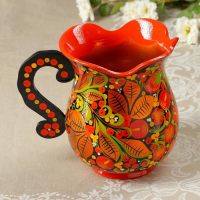 Кувшин &laquo;Ягодка&raquo;, без крышки, 18,5&times;12&times;19 см, хохлома, микс