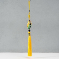 Подвеска текстиль "Лотос" жёлтая 2х10х29 см Подвеска текстиль "Лотос" жёлтая 2х10х29 см