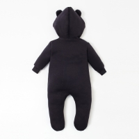 Комбинезон с капюшоном Крошка Я, BASIC LINE, рост 68-74 см, тёмно-серый