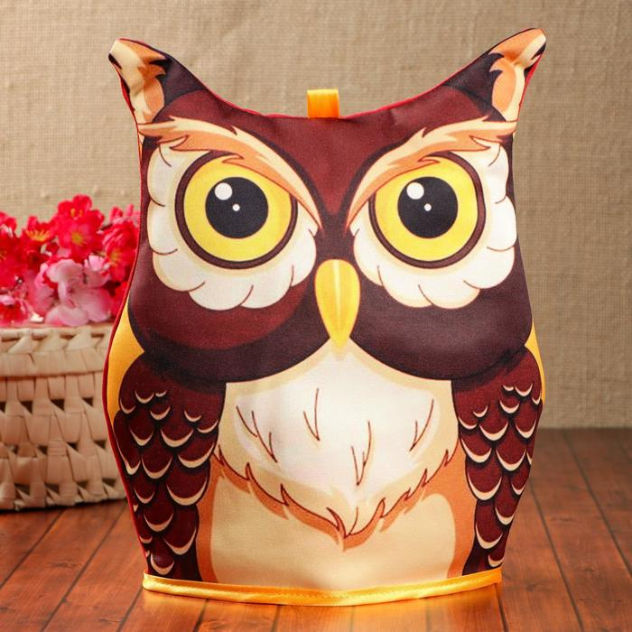 Грелка на чайник &laquo;Сова&raquo;, коричневая, 31,5 х 26,5 см