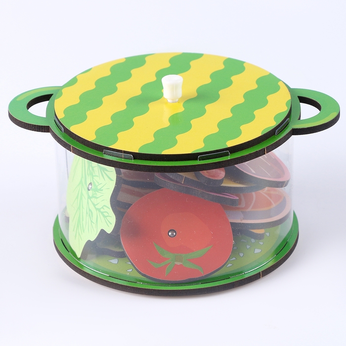 Разивающая игра сортер «Кастрюля с овощным супом» Разивающая игра сортер «Кастрюля с овощным супом»