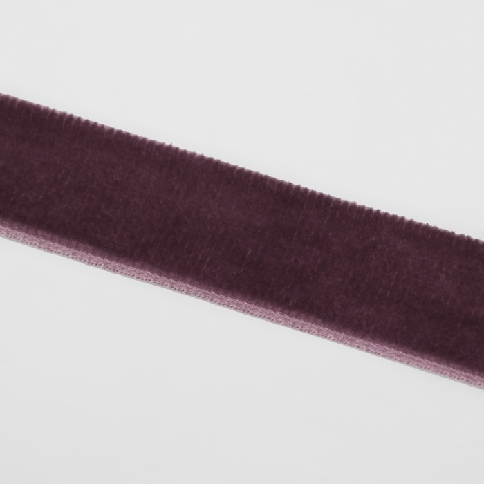 Лента бархатная, 15 мм, 18 &plusmn; 1 м, цвет ежевичный №199