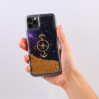 Чехол на телефон iPhone 11 PRO с блёстками внутри Stars, 7,14 &times; 14,4 см