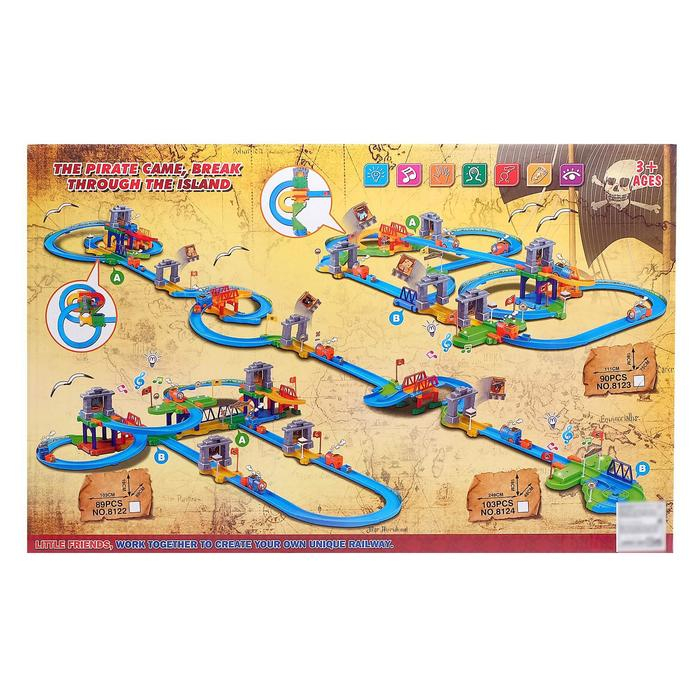 Железная дорога «Пиратские истории», работает от батареек, 90 деталей Железная дорога «Пиратские истории», работает от батареек, 90 деталей
