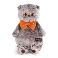 Мягкая игрушка «Басик» с рыжим бархатным бантом, 19 см Мягкая игрушка «Басик» с рыжим бархатным бантом, 19 см