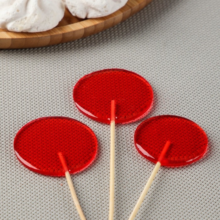 Силиконовый молд для леденцов и шоколада &laquo;Круги&raquo;, 4,5 и 5 см, цвет прозрачный