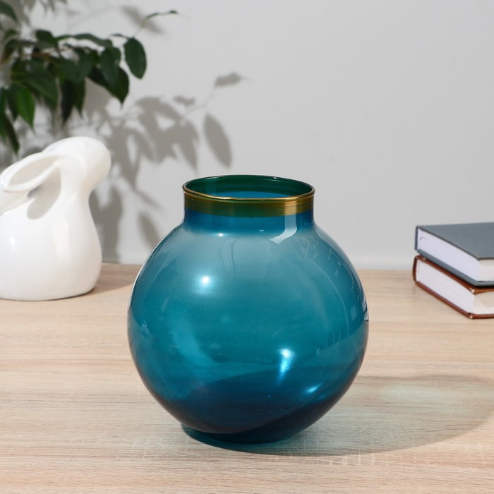 Ваза Ваза "ТИТАНИЯ-синяя ТОКИО-2", d-7см, 13х16 см