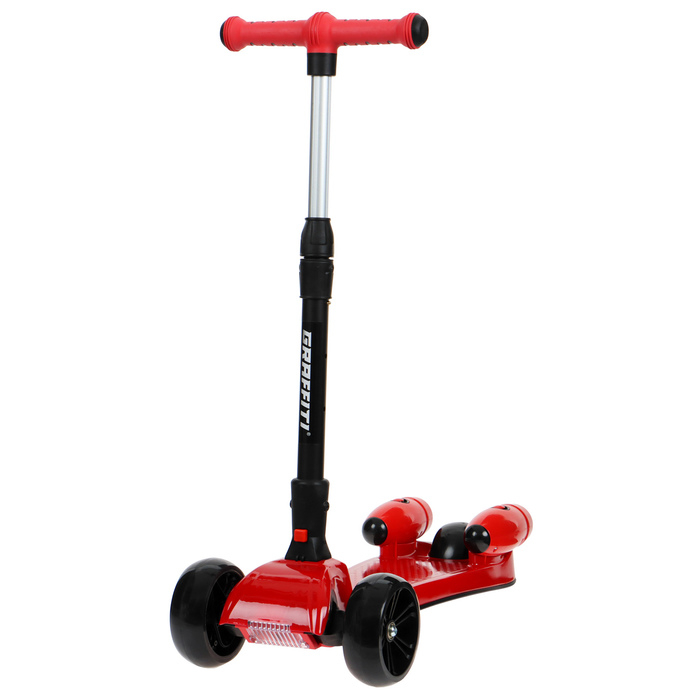 Самокат складной, колёса световые PU 130/50 мм, ABEC 7, цвет красный