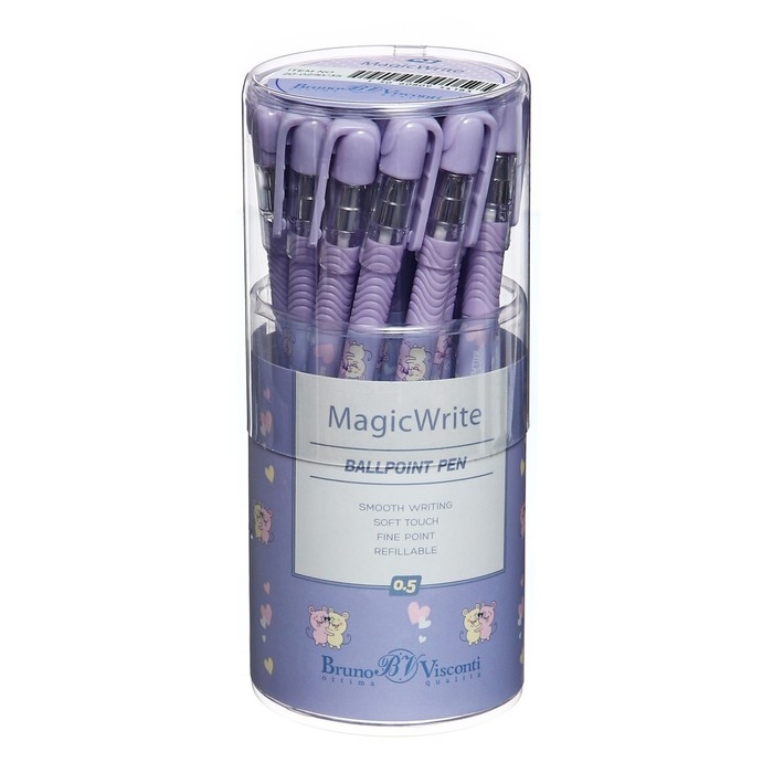 Ручка шариковая MagicWrite Ручка шариковая MagicWrite "Обнимашки. Мышки", корпус Soft Touch, 0.5 мм, синие чернила