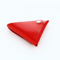 Монетница на кнопке TEXTURA, цвет красный