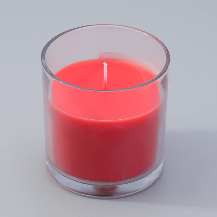 Свеча ГИГАНТ ароматическая в стакане Свеча ГИГАНТ ароматическая в стакане "Сладкая земляника", соевый воск, 10х10 см