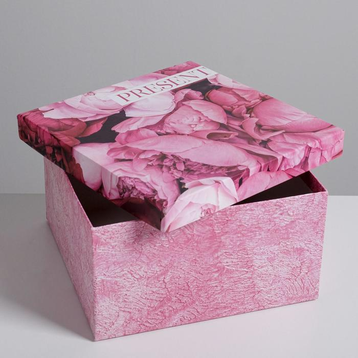 Набор коробок 10 в 1, упаковка подарочная, &laquo;Цветочный&raquo;, 10.2 х 10.2 х 6‒28.2 х 28.2 х 15 см