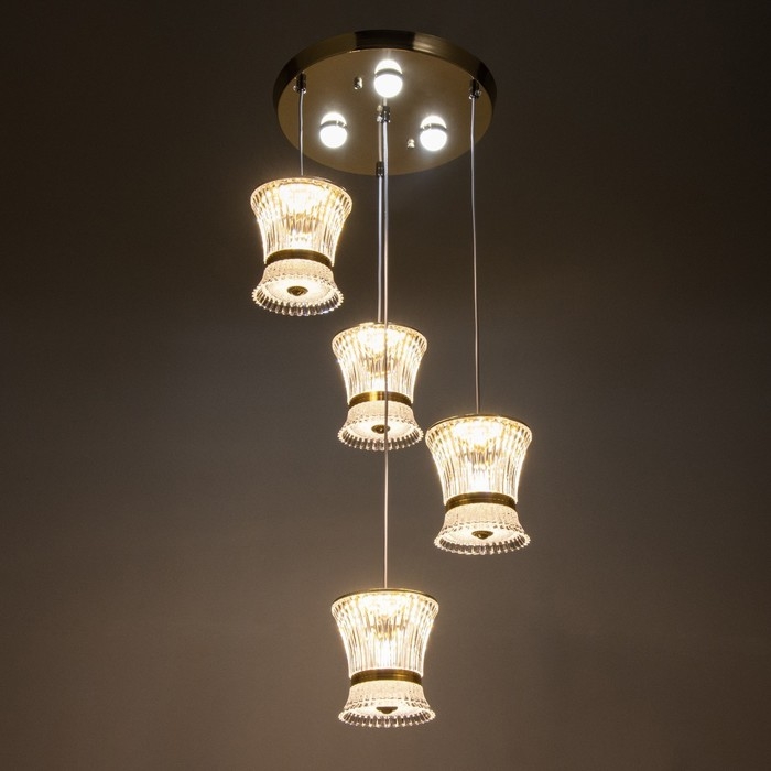 Светильник BayerLux Светильник BayerLux "Медея" 4LED+3LED 41Вт ПДУ золото 40х40х100см