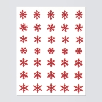 Новый год! Наклейки для ногтей &laquo;Снежинки&raquo;,с блёстками, цвет красный