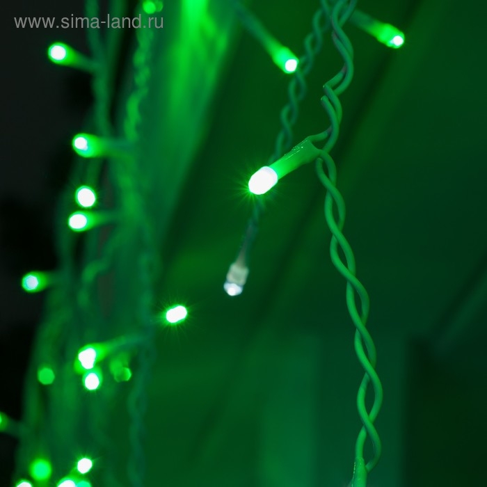 Гирлянда «Бахрома» 3 × 0.6 м, IP44, УМС, белая нить, 160 LED, свечение зелёное, мерцание белым, 220 В Гирлянда «Бахрома» 3 × 0.6 м, IP44, УМС, белая нить, 160 LED, свечение зелёное, мерцание белым, 220 В