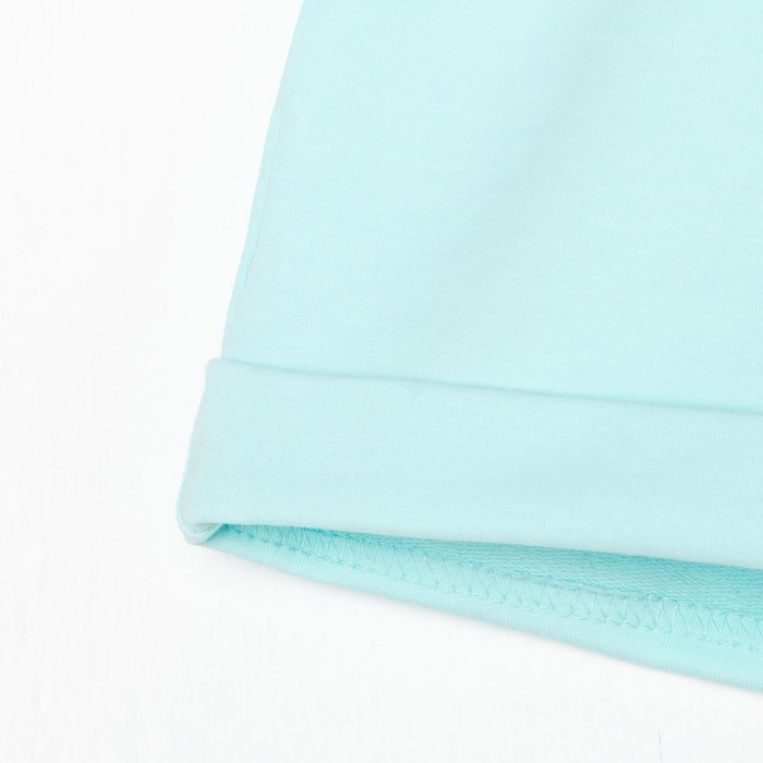 Костюм детский (толстовка, шорты) KAFTAN "Basic line", рост 122-128, цвет бирюзовый