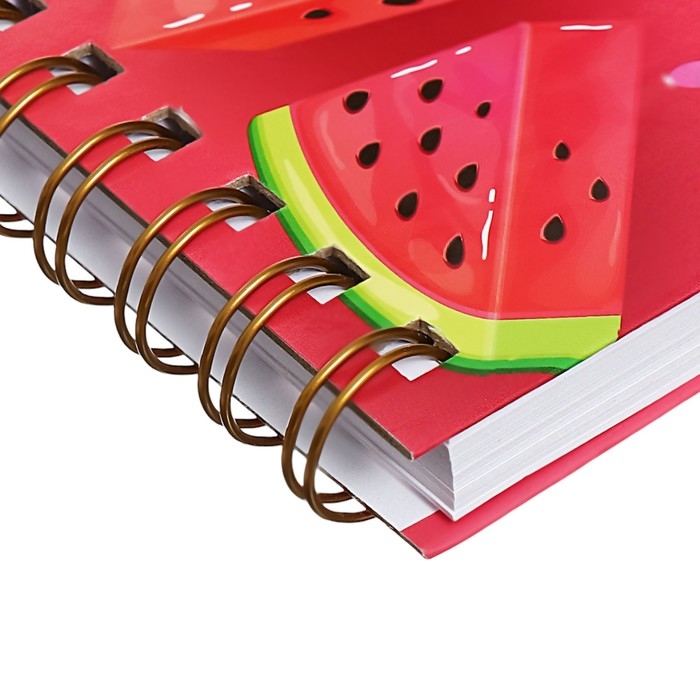 Скетчбук А6, 80 листов на гребне по короткой стороне "Дольки", твёрдая обложка, блок 100 г/м&sup2;