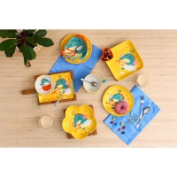 Тарелка керамическая «Купидон Дино», d=20,5 см, цвет жёлтый Тарелка керамическая «Купидон Дино», d=20,5 см, цвет жёлтый