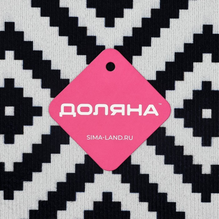 Набор ковриков для ванной и туалета Доляна &laquo;Грета&raquo;, 2 шт: 50&times;80, 40&times;50 см, цвет чёрно-белый