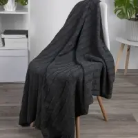 Плед Trenza, темно-серый