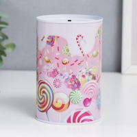 Копилка металл банка "Сладости" МИКС 12х8х8 см Копилка металл банка "Сладости" МИКС 12х8х8 см