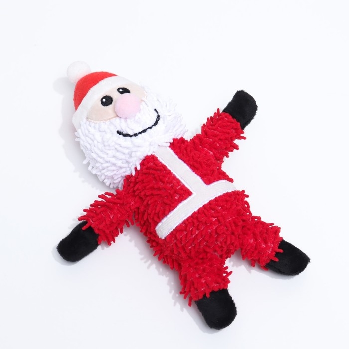 Игрушка мягкая для собак Игрушка мягкая для собак "Дед мороз" с пищалкой, 26 х 15 см