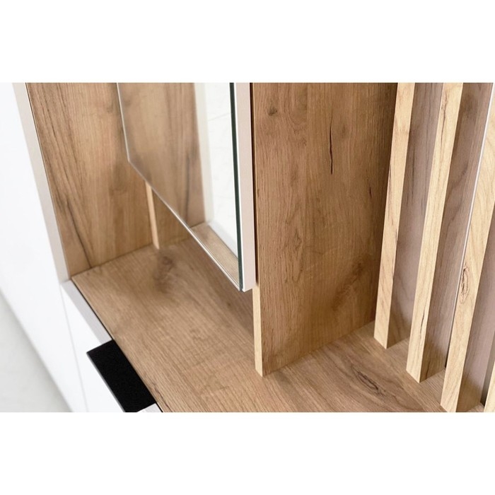 Прихожая "Бери" 800х350х1826, Дуб крафт золотой/Белое дерево