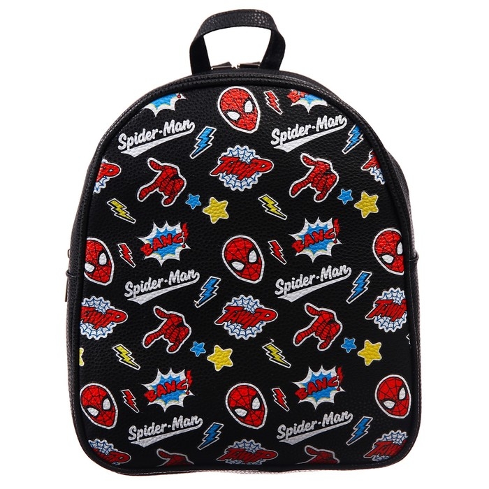 Рюкзак из искусственной кожи, 23 см х 10 см х 27 см Рюкзак из искусственной кожи, 23 см х 10 см х 27 см "Супайдер-мен", Человек-паук