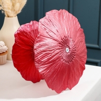 Блюдо 2-х ярусное &laquo;Маки&raquo;, d=21/28 см, цвет красный