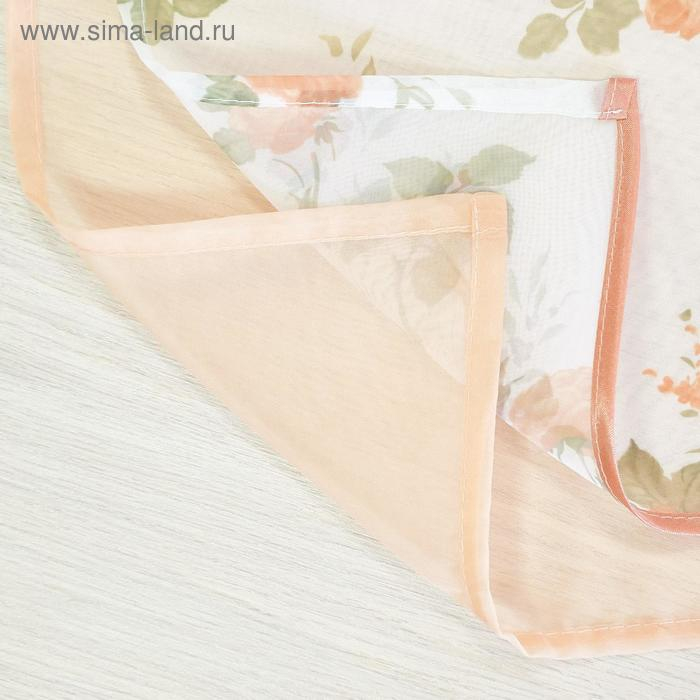 Комплект штор для кухни Witerra Византия 280х160см, персиковый, правая, пэ100%