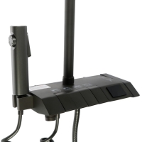 Душевая система ZEIN Z3896, верхняя и ручная лейка, ПВХ шланг, экран температуры, графит Душевая система ZEIN Z3896, верхняя и ручная лейка, ПВХ шланг, экран температуры, графит