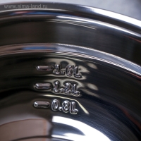 Миска из нержавеющей стали для миксера &laquo;Антибрызг&raquo;, 2 л, 22&times;12 см, с мерной шкалой, пластиковая крышка