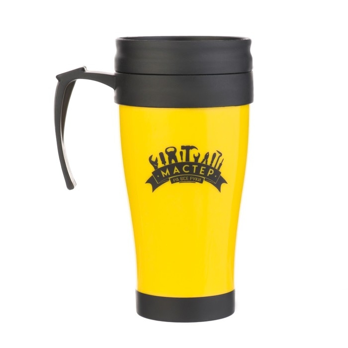 Термокружка с ручкой, 400 мл, Комфорт Термокружка с ручкой, 400 мл, Комфорт "Мастер на все руки", 12.5 х 17 см