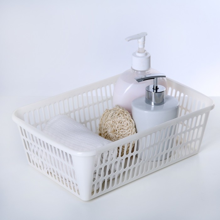 Корзина для хранения, 30&times;20&times;10 см, цвет МИКС