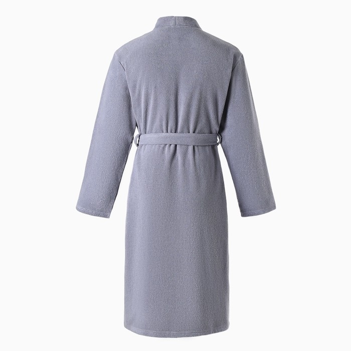 Халат махровый Экономь и Я, мужской размер 48-50 цвет серый, 100% хлопок с AIRO, 320 г/м2 Халат махровый Экономь и Я, мужской размер 48-50 цвет серый, 100% хлопок с AIRO, 320 г/м2