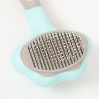 Пуходёрка пластиковая с функцией самоочистки, 9 х 18,5 см, бирюзовая Пуходёрка пластиковая с функцией самоочистки, 9 х 18,5 см, бирюзовая