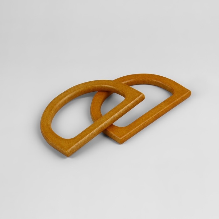 Ручки для сумки деревянные, 11,7 &times; 8,2 см, 2 шт, цвет коричневый