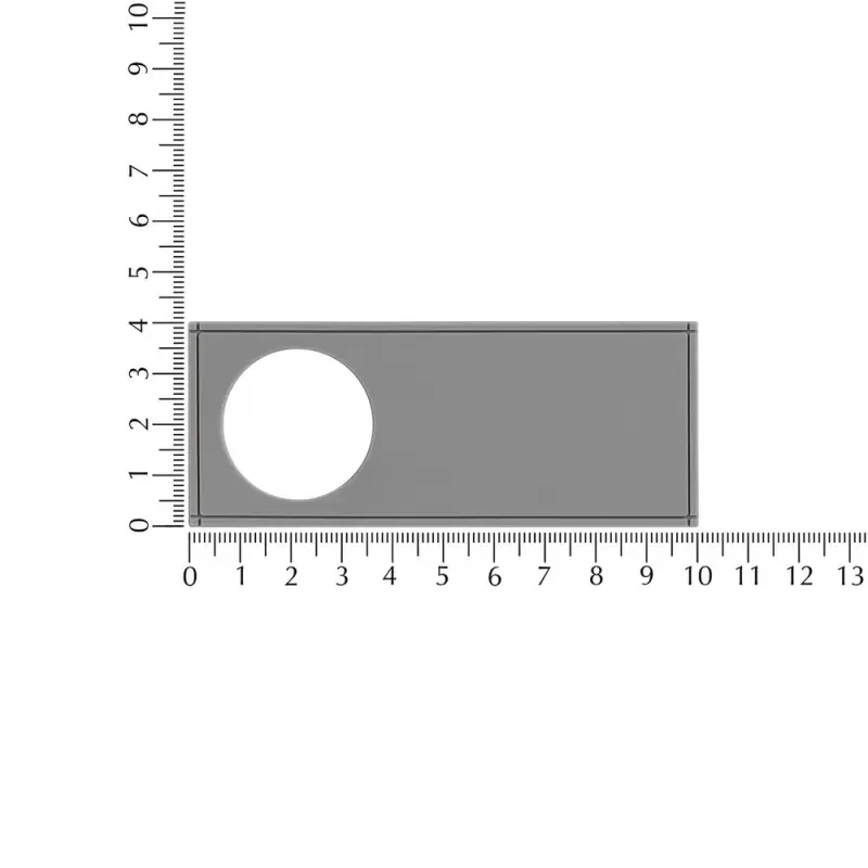 Лейбл из ПВХ с вырубкой &laquo;Круг&raquo;, серый