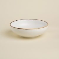 Салатник фарфоровый SL Home &laquo;Волнка в камне&raquo;, 1 л, d=19 см, цвет белый