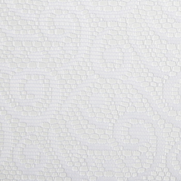 Штора кухонная без шторной ленты 170 х165 см, цвет белый, полиэстер