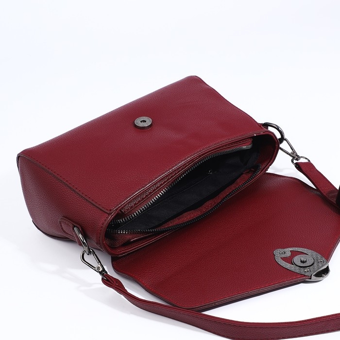 Сумка-мессенджер на молнии, цвет бордовый Сумка-мессенджер на молнии, цвет бордовый