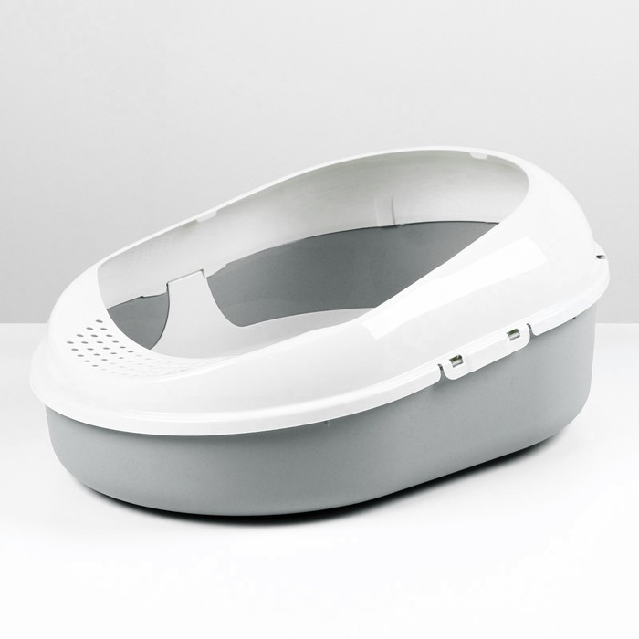 Лоток для кошачьего туалета с сеткой Cosmo (серый) Лоток для кошачьего туалета с сеткой Cosmo (серый)