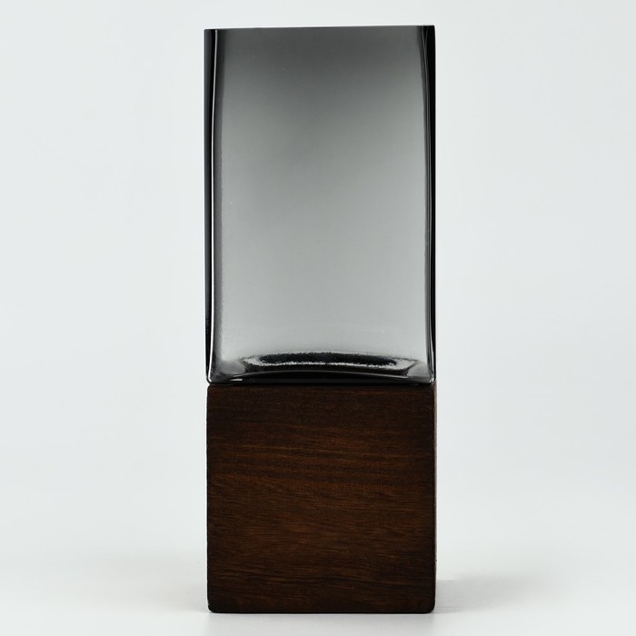 Ваза для цветов &laquo;Форест&raquo; из серого стекла 20,5&times;8&times;8 см