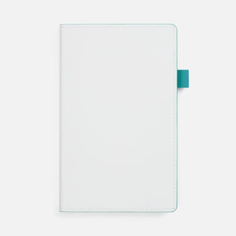 Ежедневник White Shall, недатированный, бело-бирюзовый