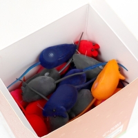 Мышь бархатная, 6 см, 50 шт, микс цветов Мышь бархатная, 6 см, 50 шт, микс цветов