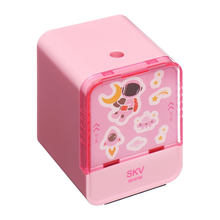 Точилка электрическая (батарейки в комплект не входят). работает от 2-х AA батареек Розовый Точилка электрическая (батарейки в комплект не входят). работает от 2-х AA батареек Розовый