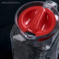 Кувшин стеклянный &laquo;Фриго&raquo;, 600 мл, пластиковая красная крышка