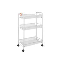 Этажерка &laquo;Ладья 2К&raquo;, 3 яруса, 44&times;25&times;75,5 см, на колёсах, цвет светло-серый