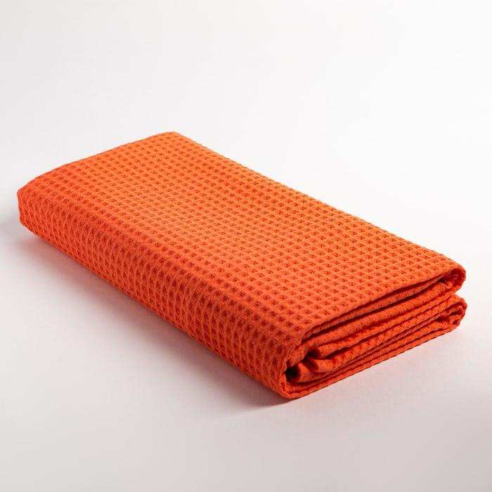 Полотенце вафельное Этель 70*140 см. цв.оранжевый коралл, 100% хл, пл 240 г/м2 Полотенце вафельное Этель 70*140 см. цв.оранжевый коралл, 100% хл, пл 240 г/м2