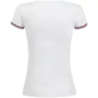 Футболка женская Rainbow Women, белая с ярко-синим, размер M